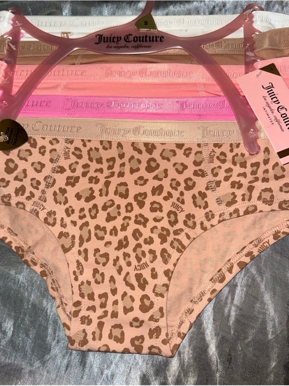 Juicy Couture women Leopard Print Briefs - Pink/Tan